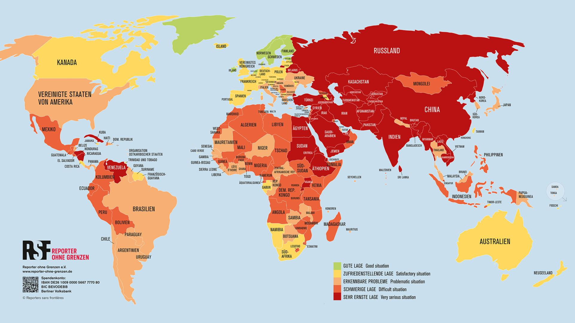 Pressefreiheit weltweit
